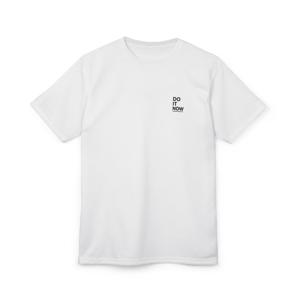 Do It Now Minimalist Chest Logo Tee — Motivational Graphic T‑Shirt