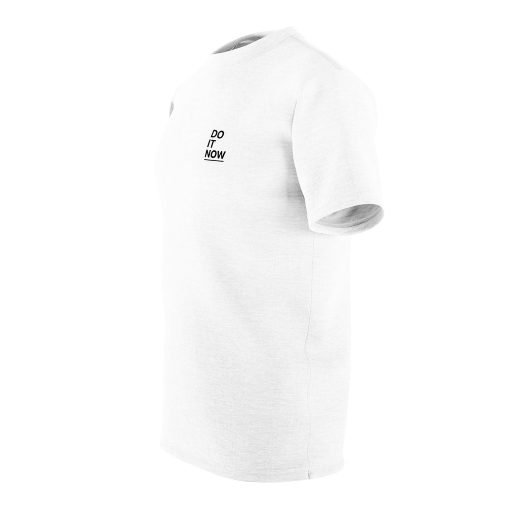 Do It Now Minimalist Chest Logo Tee — Motivational Graphic T‑Shirt