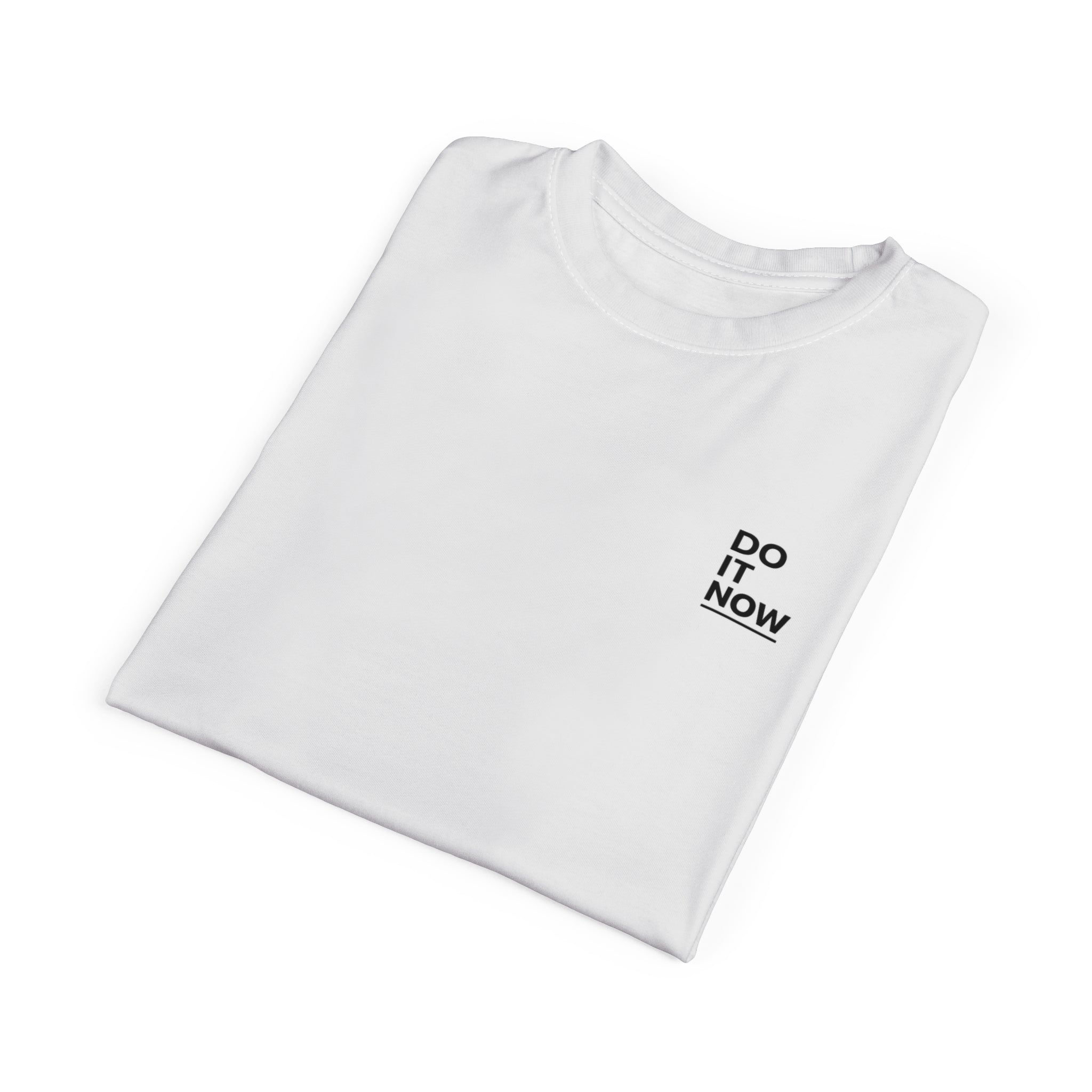 Do It Now Minimalist Chest Logo Tee — Motivational Graphic T‑Shirt